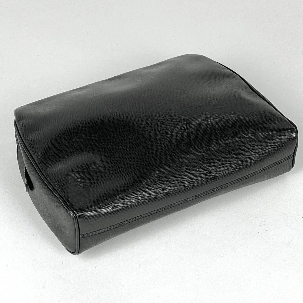 Celine Circle Logo Clutch Bag Shoulder Leather Black - Picture 2 of 6